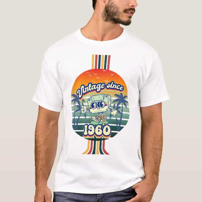 Camiseta Retro de cinta cassette de 65 años de antigüedad 1 (Anverso)
