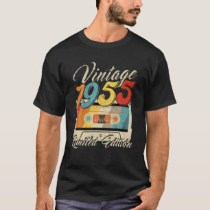 Camiseta Retro De Cinta Cassette De 67 Años Vintage 1955