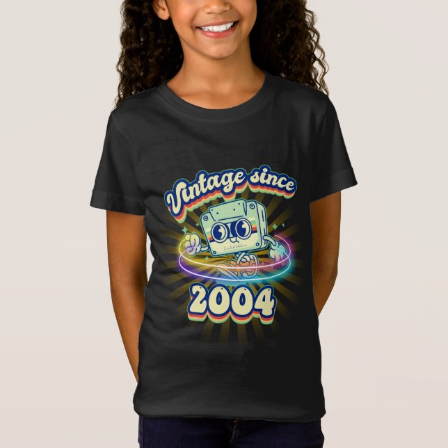 Camiseta Retro de cinta de cassette 2004 vintage (Anverso)