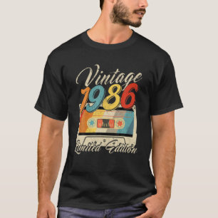 Camiseta Retro De Cinta De Cassette De 36 Años Vintage 1986