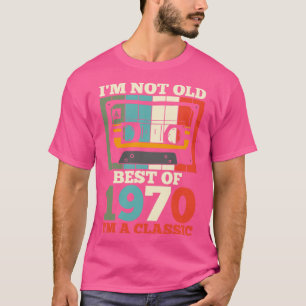 Camiseta Retro de cinta de cassette de cumpleaños 1970