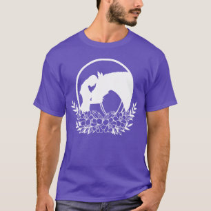 Camiseta Retro de Círculo Floral de Bono de Rider y Caballo