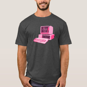 Camiseta Retro de Computadora Rosa de 1981