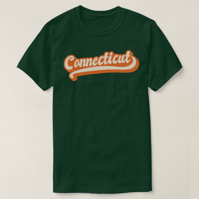 Camiseta Retro de Connecticut 1 (Diseño del anverso)