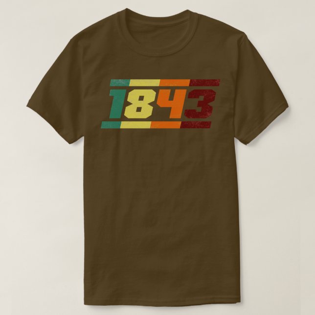 Camiseta Retro de cosecha 1843 (Diseño del anverso)