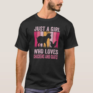 Camiseta Retro de cosecha campesina sólo un Chica que ama e