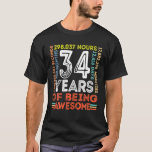 Camiseta Retro de cosecha de 34 años de edad