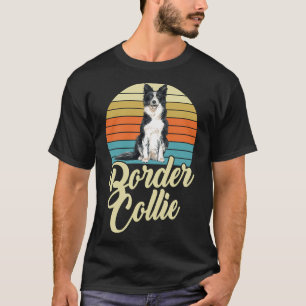 Camiseta Retro de cosecha de collie de borde corto