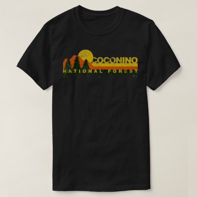 Camiseta Retro de cosecha de cosechas de bosques nacionales (Diseño del anverso)