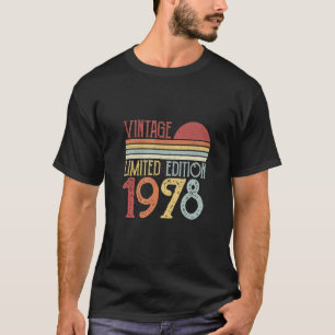 Camiseta Retro de cosecha de cumpleaños 1978