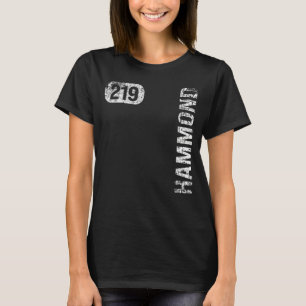 Camiseta Retro de cosecha de Hammond Indiana 219 Código de 