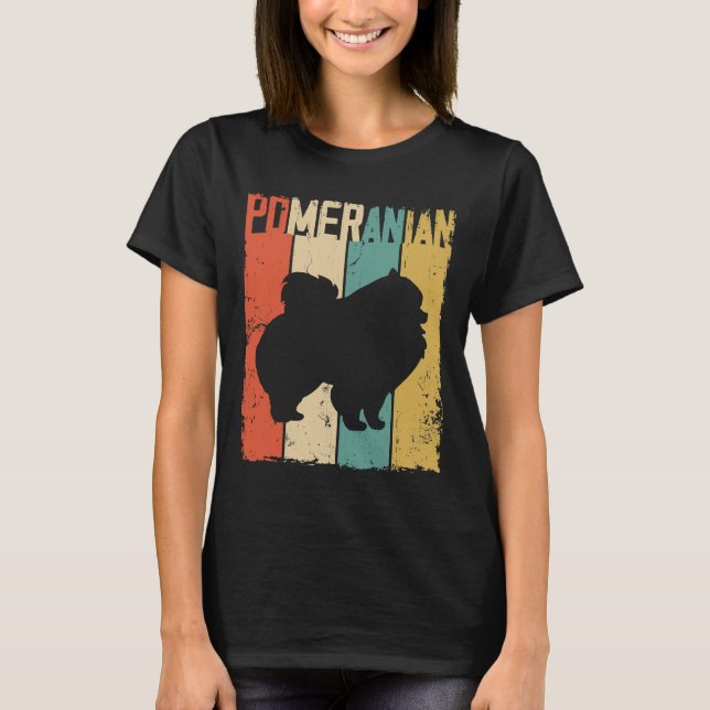Camiseta Retro de cosecha de perros de Pomerania (Anverso)