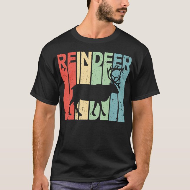 Camiseta Retro de cosecha de renos (Anverso)