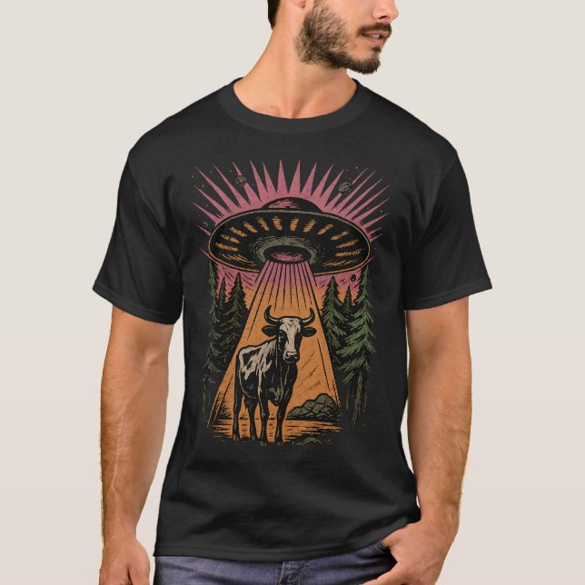 Camiseta Retro de cosecha de vacas divertida (Anverso)