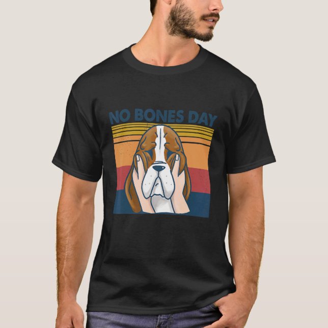 Camiseta Retro de cosecha No Huesos Día Perro perezoso Bass (Anverso)