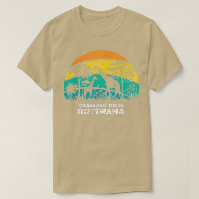 Camiseta Retro de cosecha Okavango Delta Botswana África Sa (Diseño del anverso)