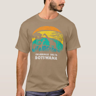 Camiseta Retro de cosecha Okavango Delta Botswana África Sa
