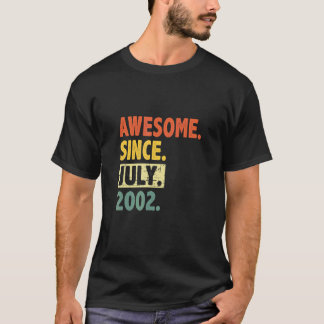Camiseta Retro de cumpleaños 20 años asombroso desde julio