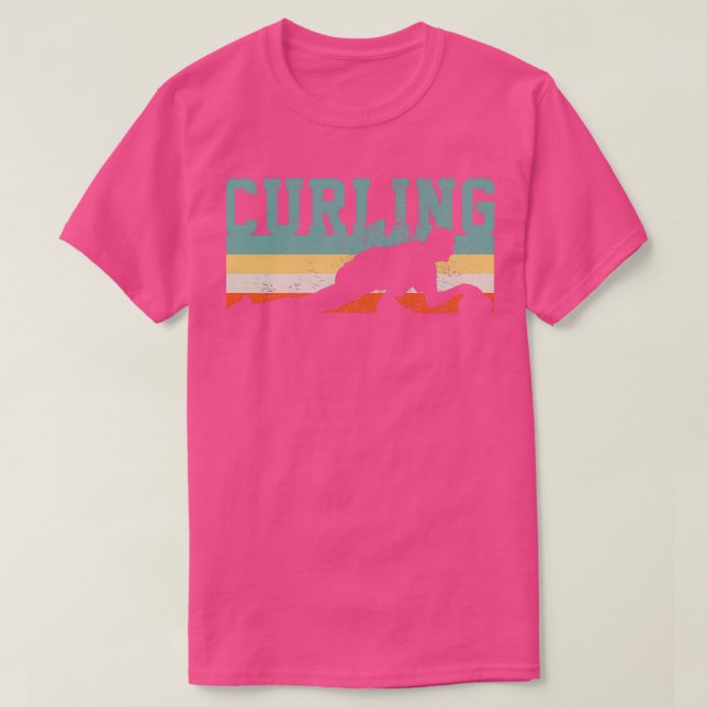 Camiseta Retro de curling (Diseño del anverso)