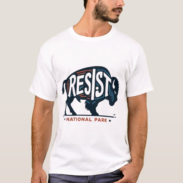 Camiseta Retro de defensa de tierras públicas resiste parqu (Anverso)