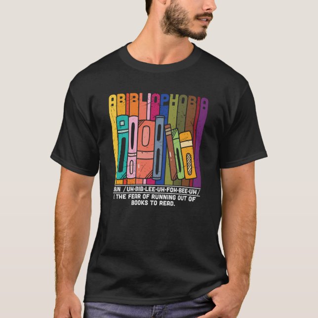 Camiseta Retro de definición de Abibliofobia (Anverso)