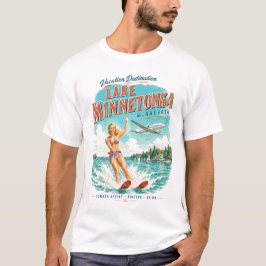 Camiseta Retro de Destino de Vacaciones en Lake Mi