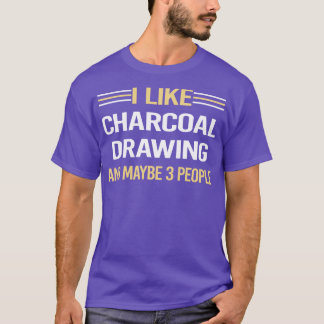 Camiseta Retro de dibujo de carbón vegetal para 3 personas
