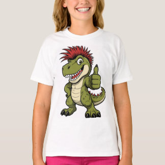 Camiseta Retro de Dinosaurio, Gráfico Divertido de