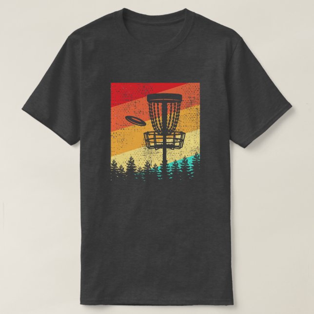 Camiseta Retro de disco de golf (Diseño del anverso)
