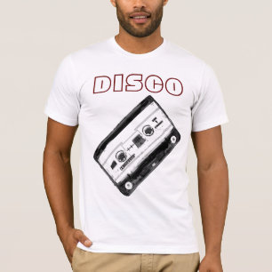 Camiseta Retro de entretenimiento musical de Disco Cassette