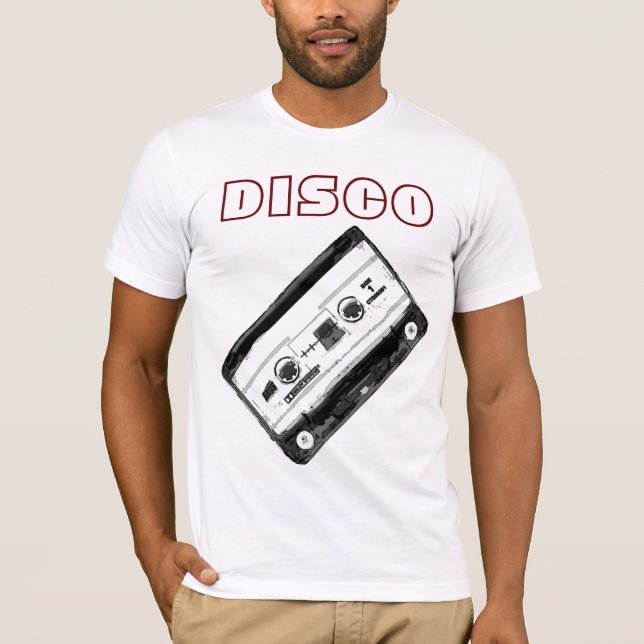 Camiseta Retro de entretenimiento musical de Disco Cassette (Anverso)