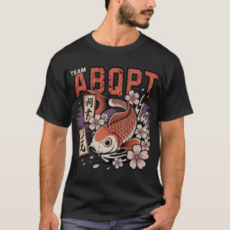 Camiseta Retro de Equipo ABQPT con Diseño de Peces