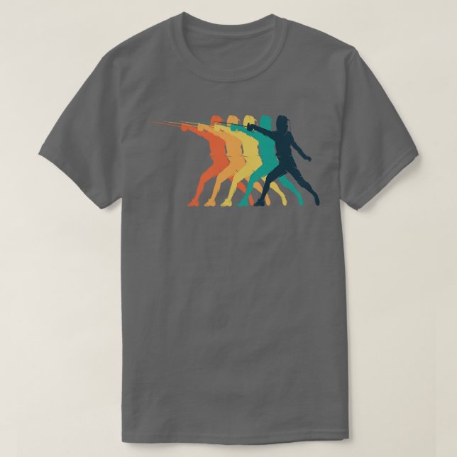 Camiseta Retro de esgrimidores (Diseño del anverso)
