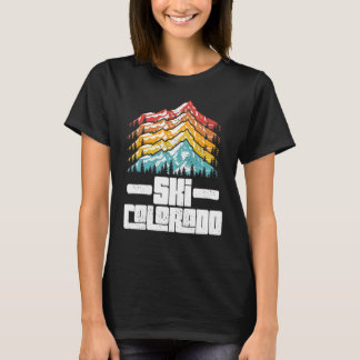 Camiseta Retro de Esquí Colorado Tee Montaña de Ni
