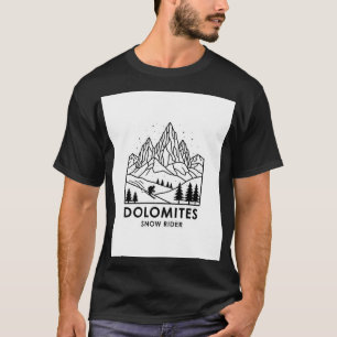 Camiseta Retro de Esquí Dolomites Snow Rider   A i