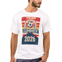 Camiseta Retro de Fanático de Fútbol Verano 2026 c