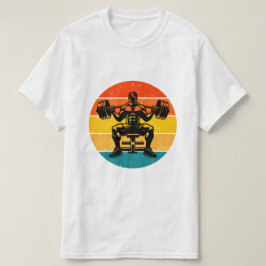 Camiseta Retro de Fisicoculturismo Puesta de Sol -