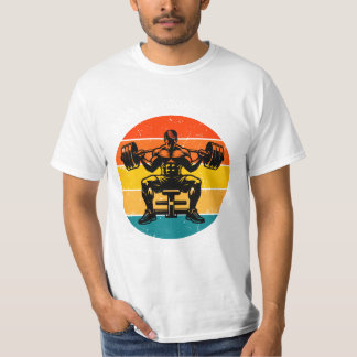 Camiseta Retro de Fisicoculturismo Puesta de Sol -
