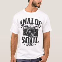 Camiseta Retro de Fotografía con Cámara Analógica 