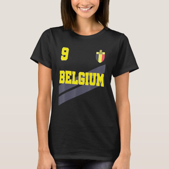 Camiseta Retro de fútbol de Bélgica (Anverso)
