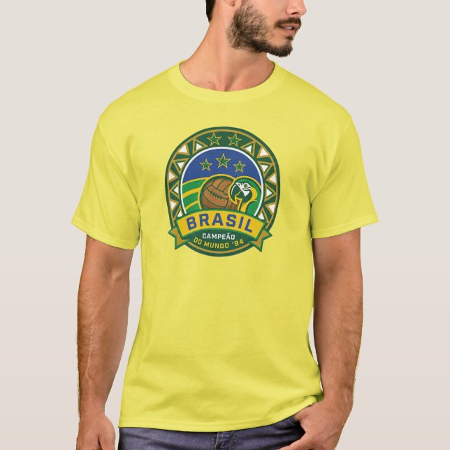 Camiseta Retro de Fútbol de Brasil 1994 (Anverso)