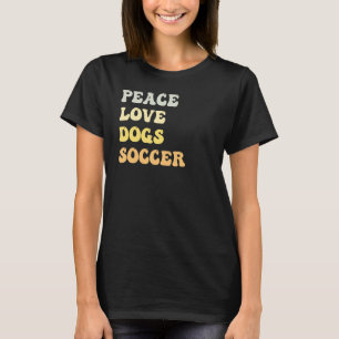 Camiseta Retro de fútbol de perros de amor por la paz