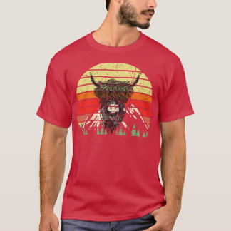 Camiseta Retro de ganado de Highland