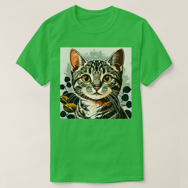 Camiseta Retro de gato de gato vintage (Diseño del anverso)