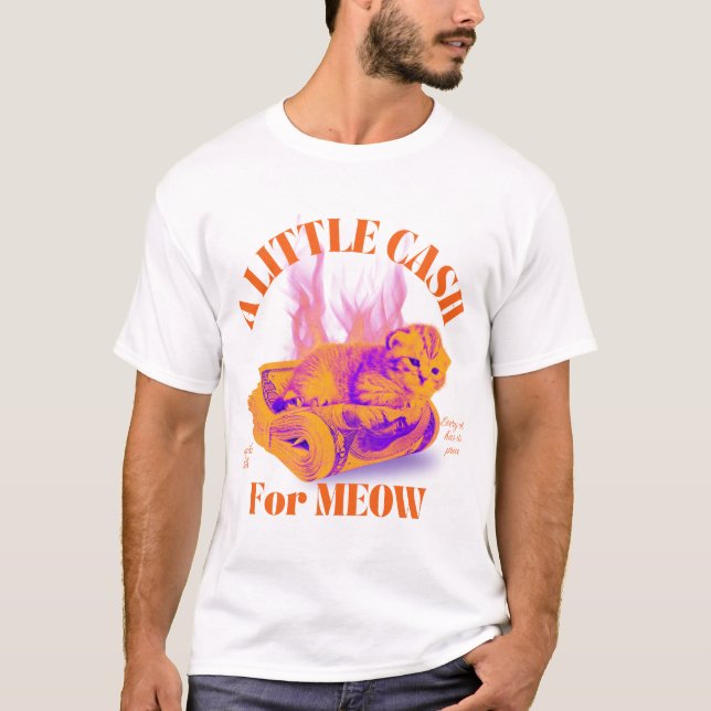 Camiseta retro de gato lindo (Anverso)