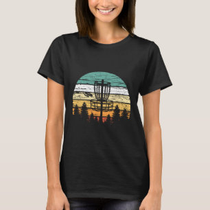 Camiseta Retro de Golf de Disco, Puesta de Sol Vin
