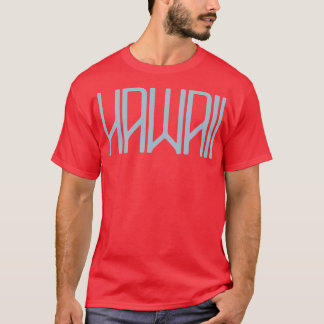 Camiseta Retro de Gris Azul Hawaii TShirt