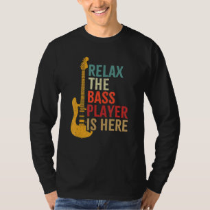 Camiseta Retro De Guitarra De Bass Relájese El Bass Player