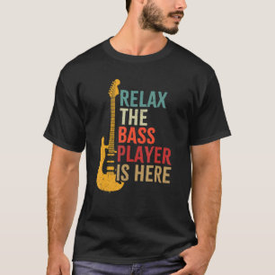 Camiseta Retro De Guitarra De Bass Relájese El Bass Player 