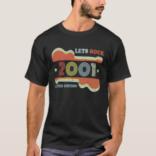 Camiseta Retro de guitarra vintage de cumpleaños número 22 